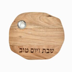 מגש לחלות שבת אובלי מעץ