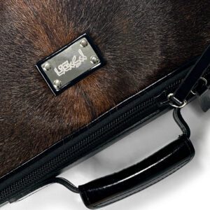 Genuine Leather Tallit and Tefillin Bag, Fur Model
