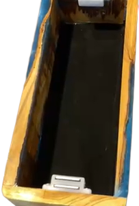 בית מגילה עץ זית בשילוב אפוקסי - עבודת יד