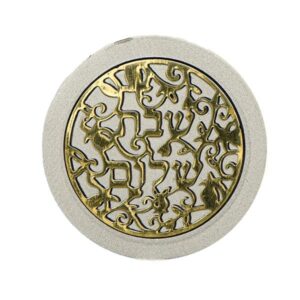 פמוטים לנסיעה בצבע כסוף עם מגזרת רימונים
