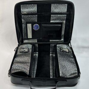 Real Leather Tallit and Tefillin Case with Spine Texture
