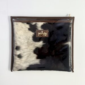 Real Leather Tallit Case with Fur