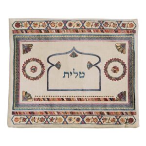 תיק טלית מפשתן עם רקמה