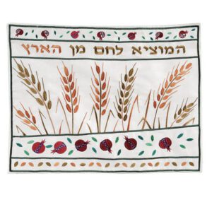 כיסוי חלה לשבת עם רקמת שיבולים