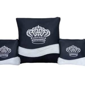 Luxury Tallit and Tefillin Set "Crown of Royalty" – Combined Leather with Natural Black and White Fur