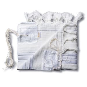 טלית "כתר" - 100% כותנה עם גווני כסף